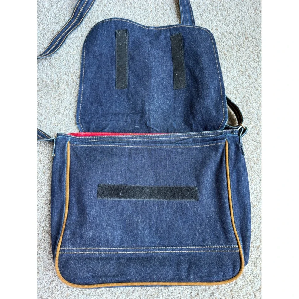 Vintage Levi's‎ x Yak Pak Denim Messenger Bag Red Tab Y2K Crossbody unisex - Picture 3 of 10
